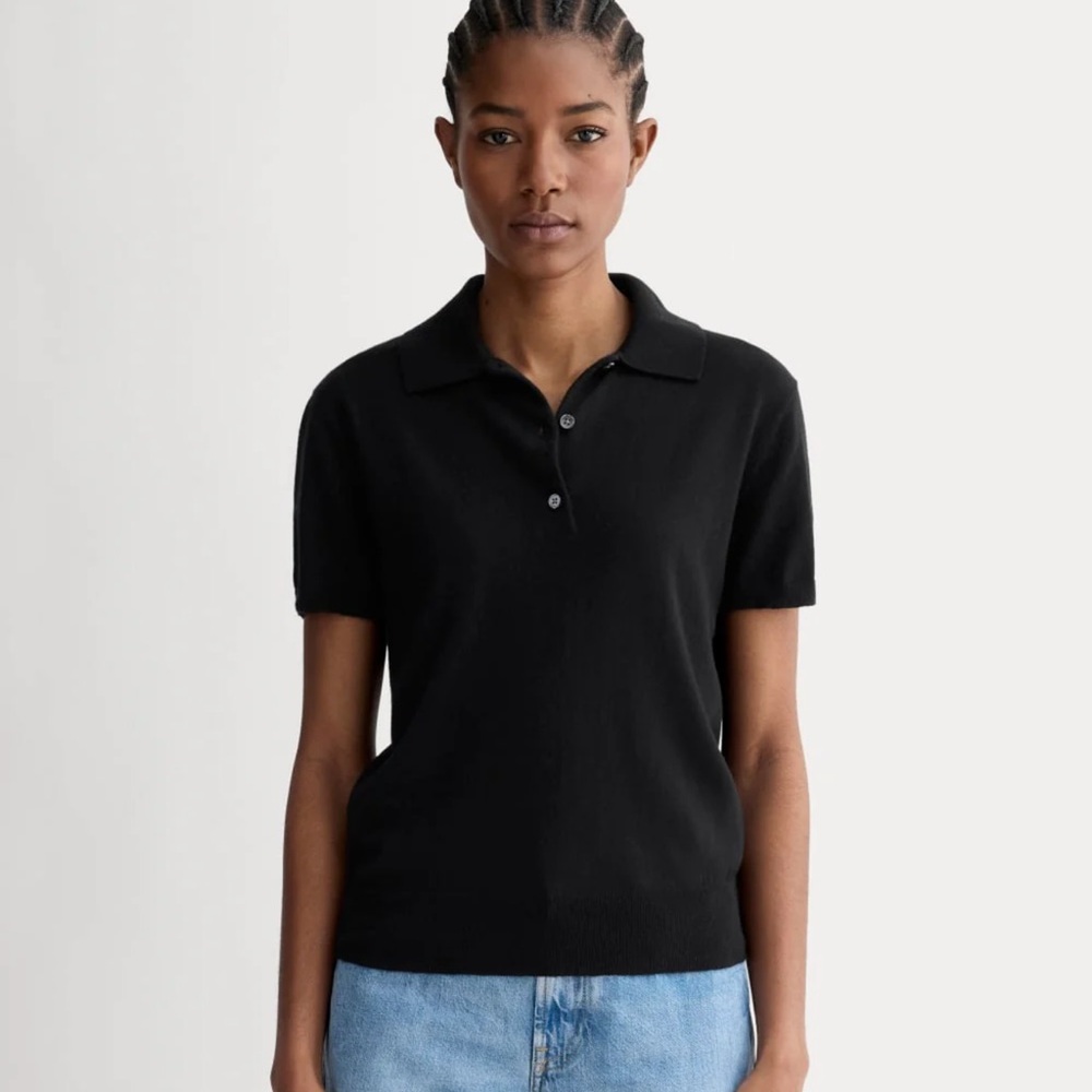 Everlane Classic Black Polo Shirt